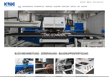 Homepage für Krug Metallbearbeitung GmbH